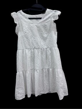 Shein Eyelet Dress - White